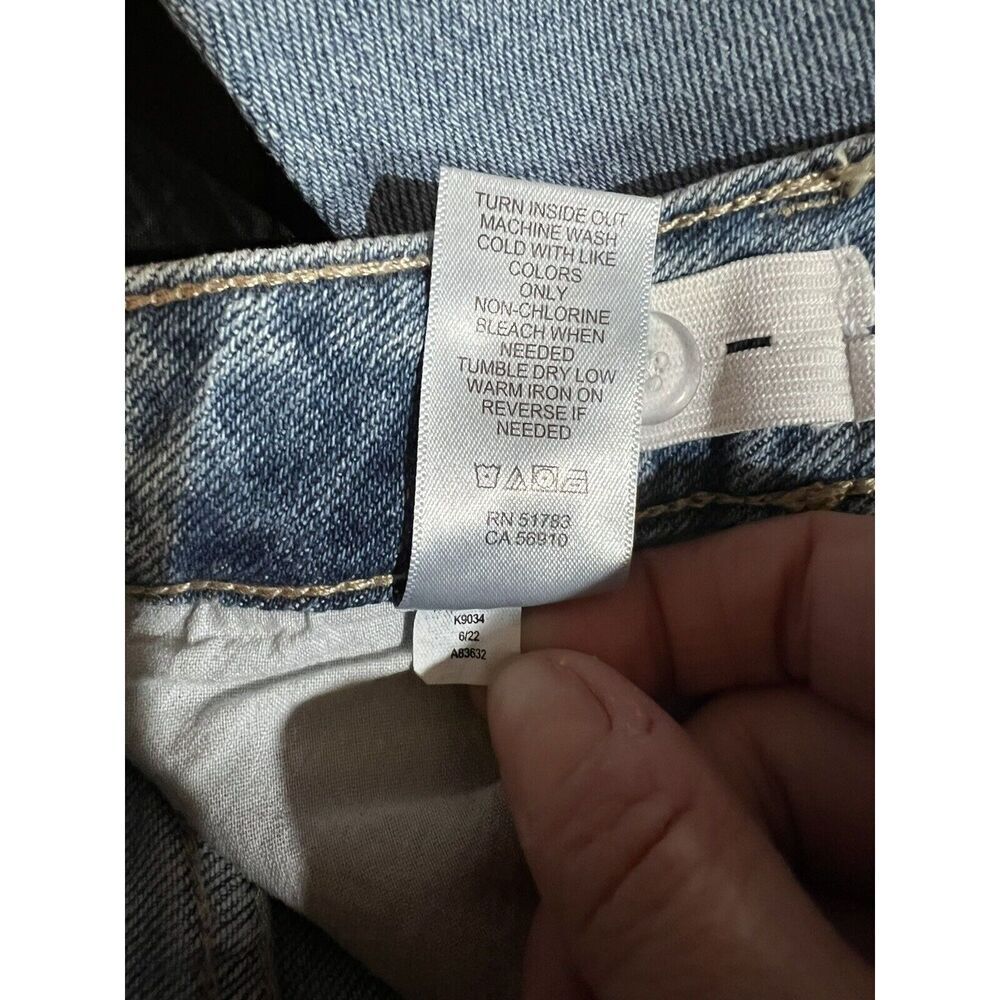 MAURICES Jeans Girls SZ 9 Long Evsies Blue Wash Mid-Rise Boyfriend Distressed - Picture 9 of 11